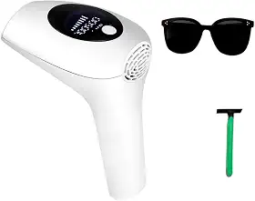 Depilador a Laser IPL Portátil, 900.000 Disparos, Luz Pulsada, Branco