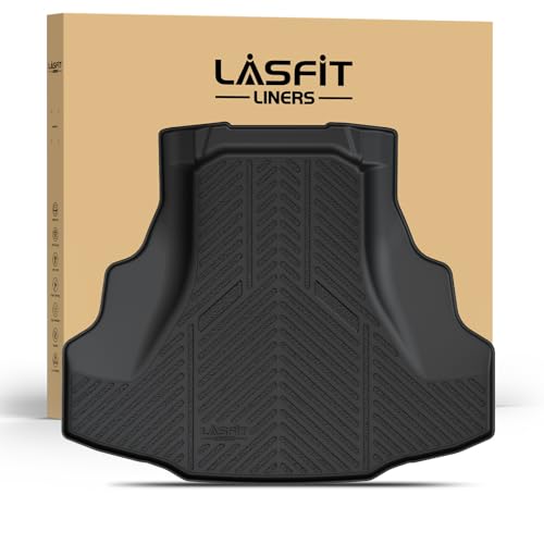 Image of LASFIT Cargo Mat for Honda Accord 2012 2011 2010 2009 2008 (Only Sedan) | All Weather Custom Fit Anti-Slip Pet Friendly Easy Clean TPE Trunk Mat Cargo Liner (NOT for Coupe & Hybrid)