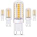 G9 LED Lampen, 4W/450LM 3000K Warmweiß 45x 2835SMD LED statt 40W Halogenlampen, G9 LED Birne Leuchtmittel Glühbirnen, Nicht Dimmbar AC 220-240V, 5er Pack [Energieklasse A+]