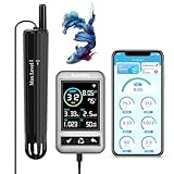 kactoily Digital Aquarium Water Tester, Salinity pH ORP TDS EC Temp Multi-Parameter Tester for Freshwater Saltwater Fish Tanks Real-Time Alerts