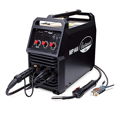 Eastwood Elite MP140i Multi Process Welder | All in One Powerful 110V Inverter Portable Welding Machine | MIG TIG Stick Compatible with Built-in Spot Weld Timer | Perfect DIY Home Garage Spot Welder