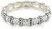 Napier Silver-Tone Textured Stretch Bracelet