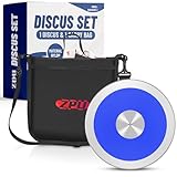 ZPU 1kg Nylon Discus with Black Carry Bag, Sports Practice & Competition Discus for Track and Field, Outdoor Practice Throwing Discuses for Men Women, Blue