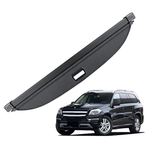 Cubierta de carga para Benz GL X166 impermeable negro protector retráctil maletero 4