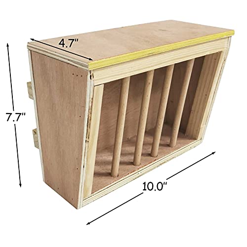 kathson Alimentador de feno de coelho, alimentador de madeira, manjedoura, suporte de grama de coelh