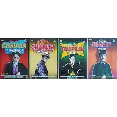 CHARLIE CHAPLIN 1-4 THE BEST OF COLLECTION / 1. A NIGHT OUT / 2. RECREATION / 3. THE RINK / 4. WORK = ULTIMATE 4x DVD SET
