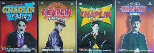 CHARLIE CHAPLIN 1-4 THE BEST OF COLLECTION / 1. A NIGHT OUT / 2. RECREATION / 3. THE RINK / 4. WORK = ULTIMATE 4x DVD SET