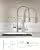 APPASO Kitchen Faucet with Drinking Water Faucet, 3 in 1 Pull Down Faucet with Purfied Water Faucet, Single-Handle High Arc Kitchen Water Filter Faucet, Brushed Nickel (Without Filtration Device)