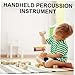 BESPORTBLE 10pcs Wooden Castanets Handle Educational Percussion Instrument for Boys and Girls for Music Activities Parties and Early Learning
