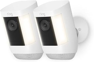 Ring Spotlight Cam Pro Wired by Amazon | 1080p HD Video with HDR, 3D Motion Detection, Bird's Eye View, LED Spotlights, Hardwired installation | With 30-day free trial of Ring Protect Plan | 2 Cameras