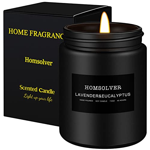 Homsolver Scented Candle for Men, Man Candles, Black Cedar & Sandwood Candles for Home Scented, Aromatherapy Soy Candles, 50 Hour Burn, Ideal Gifts for Men