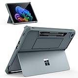 EXPÉRIENCE DE TRAVAIL CONFORTABLE : Avec un canal pour se connecter directement au clavier de type cover de Microsoft Surface Pro 12 pouces pour un instant afin que l'utilisateur puisse l'utiliser sans retirer l'étui. La découpe arrière réservée permet à l'utilisateur d'ajuster librement la béquille de la tablette Microsoft Surface Pro 12 pour trouver le meilleur angle de vue, d'écriture ou de frappe.