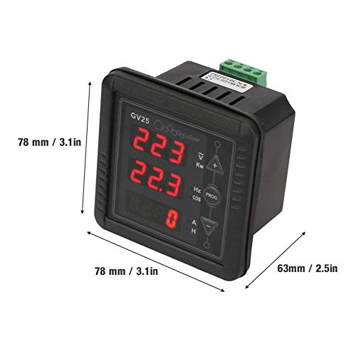 Image of LED Digital Display Multifunction Power Energy Meter Voltage Current Frequency Tester 110 /220V System Generator Panel Meter for Electric Equipment Monitoring