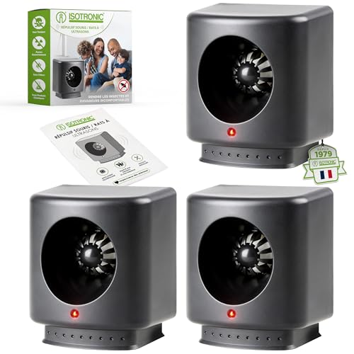 ISOTRONIC® Répulsif Contre Souris et Rats à Ultrason (Set de 3)