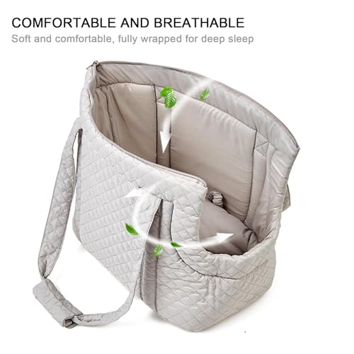 Bolsa transportadora para perros ligera de algodón transpirable y portátil 7