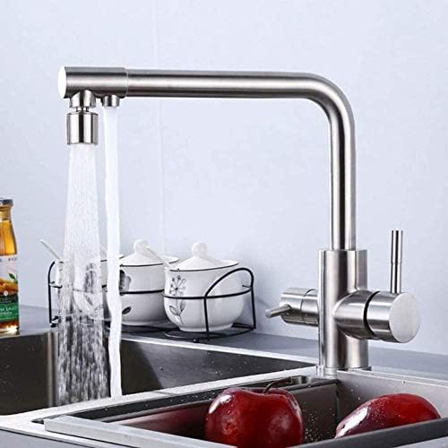 Robinet de cuisine en nickel brossé mitigeur eau purifiée