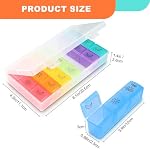 Pill Organizer 3 Times a Day, Portable 7 Days Medicine Organizer, BPA Free Travel Pill Case, Large Compartments Pill Box For Vitamin Capsule Fish Oil