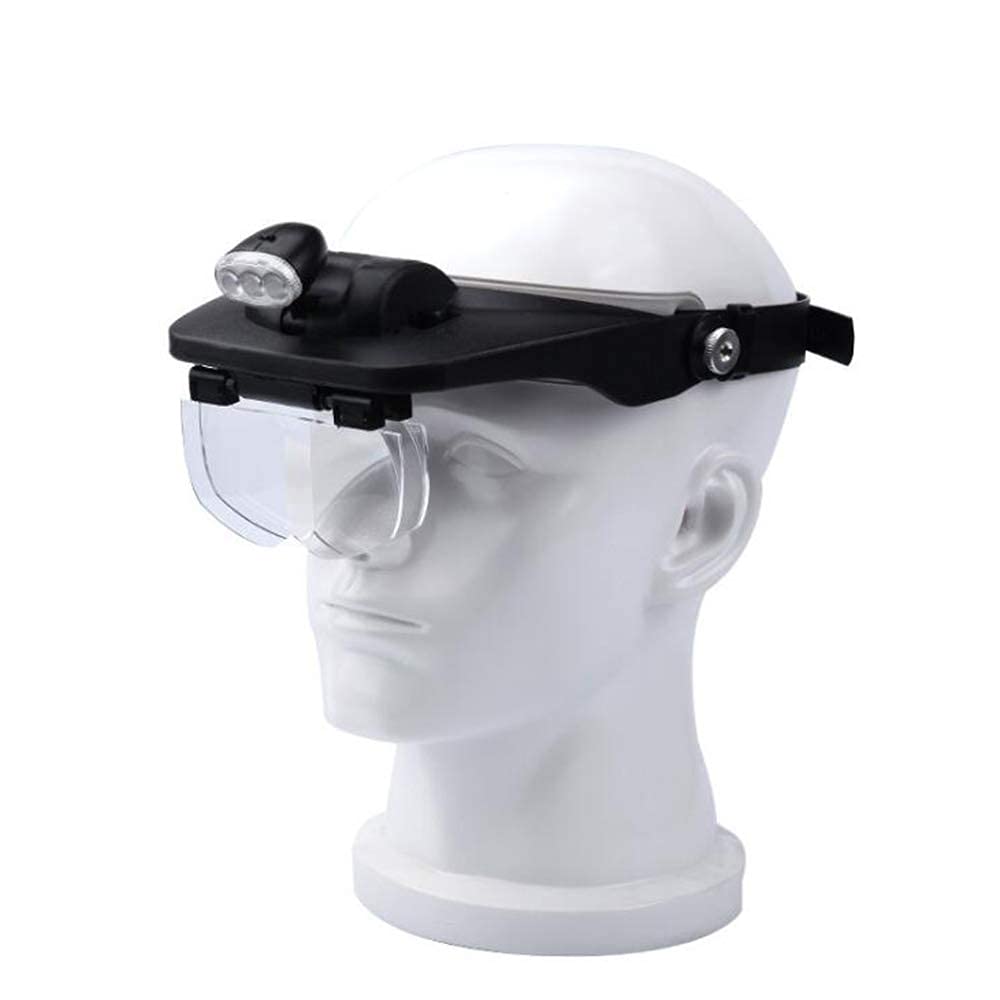 Loupes de lecture vieil homme et réparation de montre à loupe bandeau lumineuse HD