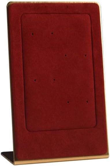 Jewelry Organizer Stand Necklace Display Rack Light Luxury Velvet Earrings Rack Simple Creative Jewelry Display Storage Racks Display Stand(Red)