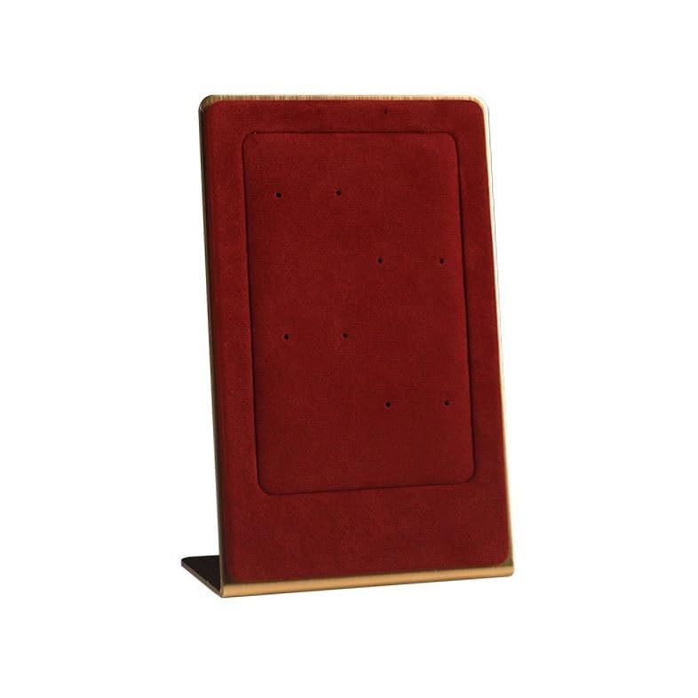 Présentoir de colliers moderne rouge pour décorer une coiffeuse minimaliste