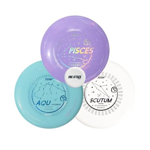 ONEATTACK Professional PDGA Starter Disc Golf Set, Included Putter, Midrange, Driver, Mini Disc for Men, Women, Kids, Weight Ranges 170-175g, Disk Golf Kit for Beginners and Professionals (3 Pack)