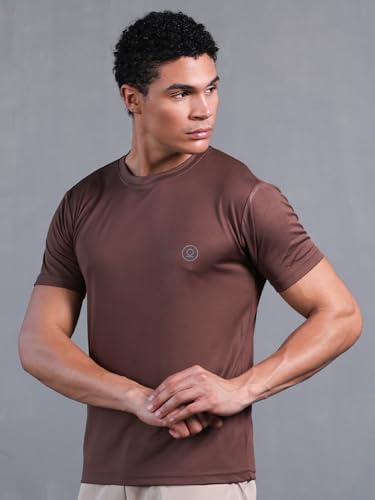 Image of CHKOKKO Gym T Shirts for Men Workout Activewear Solid Quick Dry Sports Tshirt for man Breathable Lightweight Half Sleeve Regular Fit Round Neck Running Boys T Shirt
