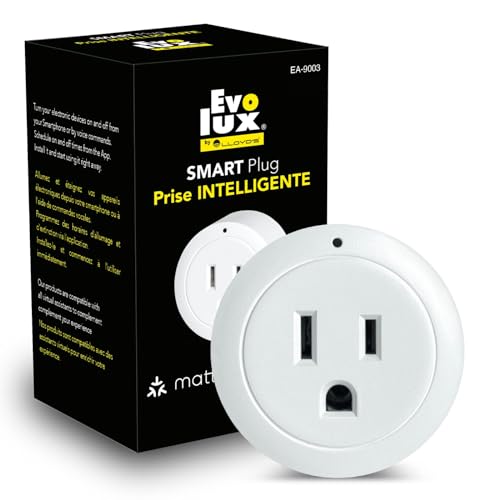 Smart Plug - Prise Intelligent: Compatible with Matter Smart Home Devices or Alexa + Google Assistant + Apple Homepod by Evolux - Used condition - CA$12.45