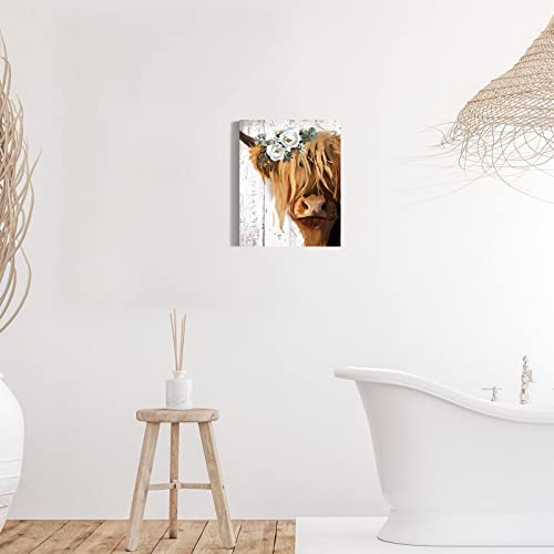 HLJ ART Cow linen wall hanging decoration on country farm