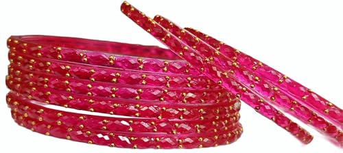 Image of JPS Plain and Glossy Finished Raindrop Glass Bangles Set for Women & Girls | Traditional Ethnic Chudi for Wedding, Party & Regular- Set of 12 Pcs of One Colour | Wedding Special