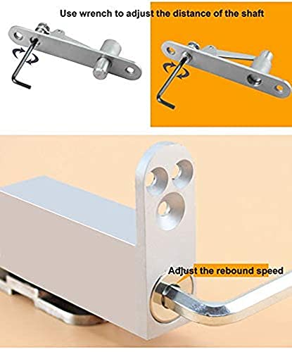 Ranbo Commercial/Home Self Closing Door Pivot Hinges Heavy Duty Hidden Hinges for Wood Doors 360 Degree Shaft Stainless Steel Invisible Pivot Hinge System (Regular) - Image 4