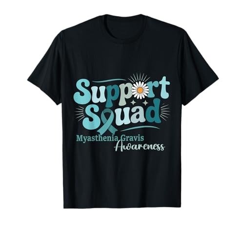 Support Squad Myasthenia Gravis Awareness Retro Ribbon T-Shirt