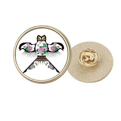 Broche cerf-volant traditionnel chinois doré M : idée cadeau original