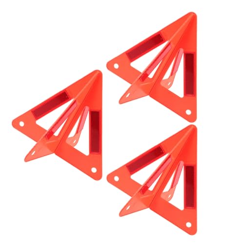 Triangle de signalisation pliable rouge pour sécurité routière kit auto lot de 3