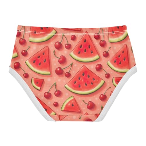 Joisal Cotton Girls Underwear Toddlers Watermelon Slices Cherries Red Panties Little Girl Fun Underpants Briefs 2t2