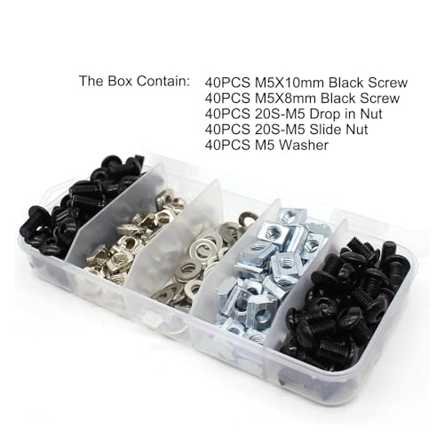 Pernos de cabeza hueca hexagonal M5 × 8 mm y M5 × 10 mm con tuercas 2