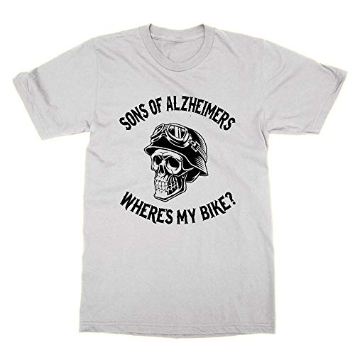 T-shirt Sons of Alzheimers motif graphique imprimé haute définition col rond noir