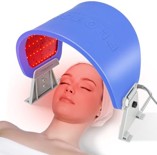 Red Light Therapy for Face, LED Face Mask Light Therapy with Infrared Light & 7 Colors LED Lights, Red Light Therapy Mask for Facial Skin Care, Home Beauty Treatment Device (FM-01)