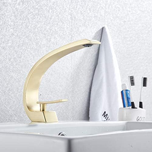 Robinet d'évier or brossé monotrou pour remplacer un vieux mitigeur