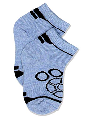 Disney Puppy Dog Pals Boy's 6 pack Quarter Socks (2T-4T, White/Multi)