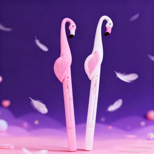 4 bolígrafos gel flamingo negros miniatura 3