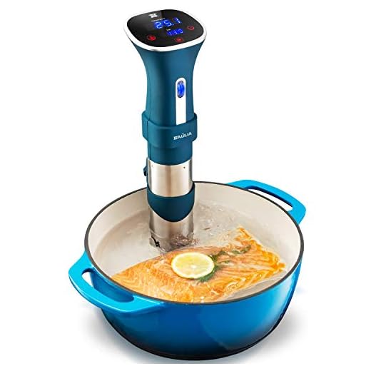 Baulia SV803 Sous Vide Immersion Circulator Machine – Simplified Cook Tender Meat, Fish, Eggs & Vegetable at Precise Temperatures-800, 3.3.3, Blue