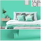 VEELIKE Carta da parati verde Tiffany, rimovibile in vinile, per pareti, armadi, mobili, tappezzeria, decorazione per camera da letto, soggiorno, mensole