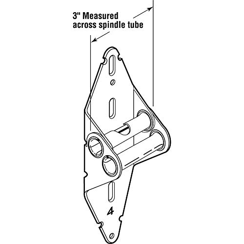 Prime-Line Gd 52188 Garage Door Hinge, #4, Galvanized Steel, Accepts 7/16 In. Stem Roller (2 Pack) #TOP1