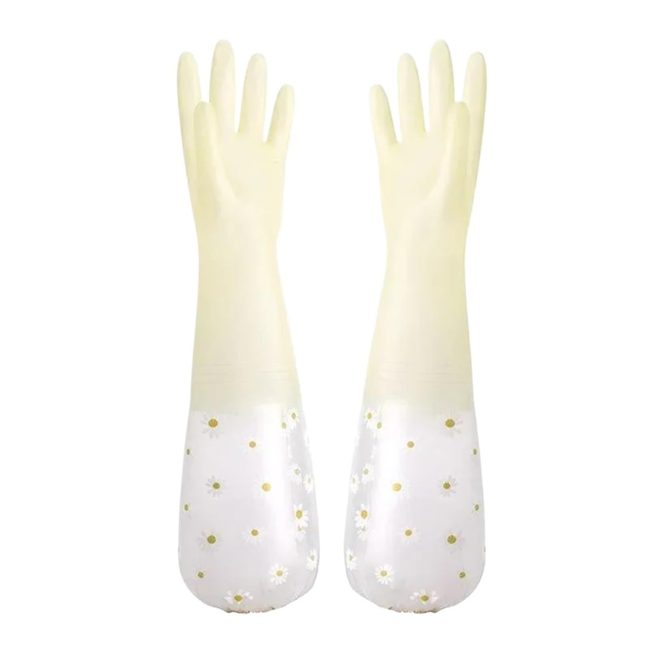 Guanti for la Pulizia dei Piatti, 3 Pezzi, Guanti Lunghi da Cucina riutilizzabili Impermeabili, for casa for Il bucato, Lavoro, Giardinaggio per Lavori in Casa(Yellow)