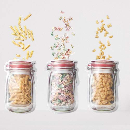 Buy Heyovin Kitchen Storage Jar Zipper Bags Storage for Food, Grains