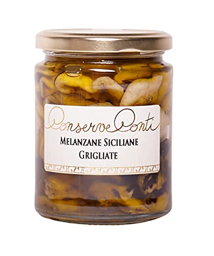 Conserve Conti - Aubergines siciliennes grillées à l'huile d'olive extra vierge - pot de ml. 314 - production artisanale Conserve Conti