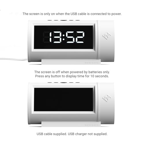 NEWGATE® Pil alarm clock, White, S - Image 4