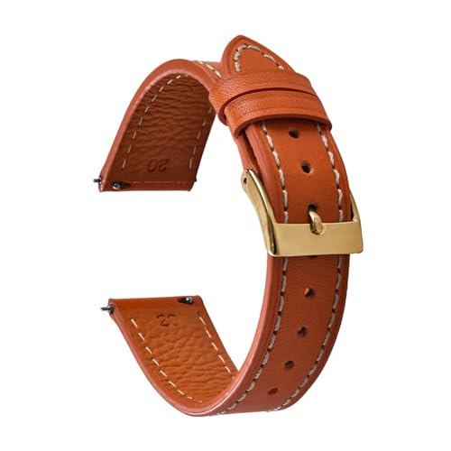 Bracelet de montre en cuir de veau 22mm interchangeable pour montre homme et femme