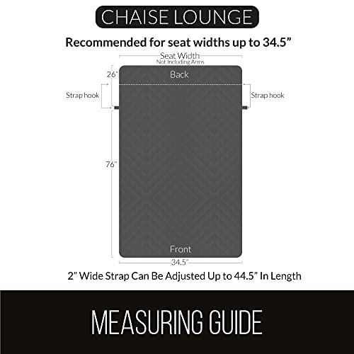 Sofa Shield Chaise Slip Cover with Patented Strap, Cushion Protector, Reversible Stain, Dog Tear Resistant Slipcover, Quilted Microfiber 102x34” Seat, Washable Covers, Dogs Pets Kids Hunter Green Sage