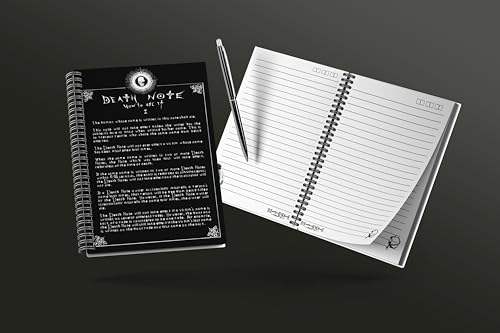 Image of zenithink Death Note Wiro Journal Notebook | 80 gsm Paper With 350GSM Hard Cover | UnRuled | Pages - 160 | Count - 1 | 8X6 INCHES | A5 Size | Wiro Binding